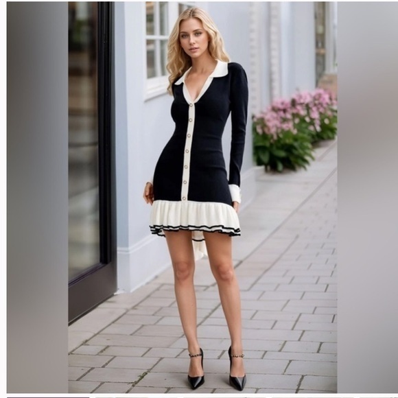 Chicwish Dresses & Skirts - Long sleeve back cutout dress NWT